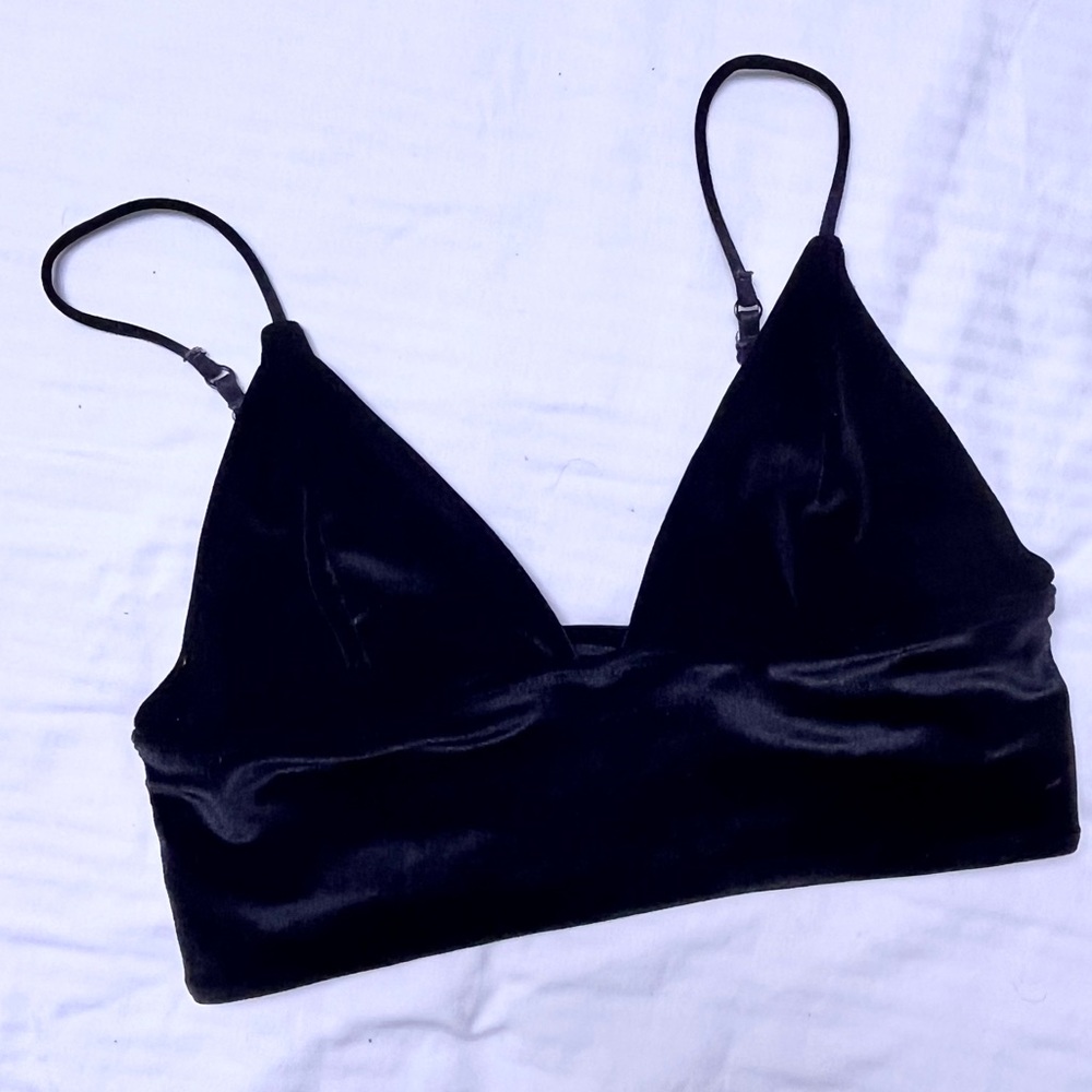 Black Velvet Halter Top